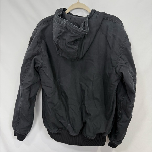 Vintage Carhartt Jacket Men’s  Large Black Bomber Rugged Hunting Fishing - Picture 7 of 16